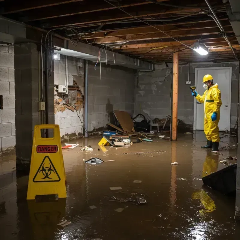 Flooded Basement Electrical Hazard in El Granada, CA Property